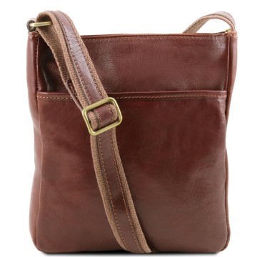 Leren crossbodytas heren   jason bruin