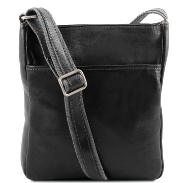 Leren crossbodytas heren   jason zwart