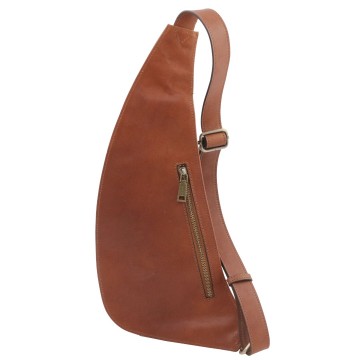 Leren crossbodytas voor heren met vijf buitenvakken achterkant