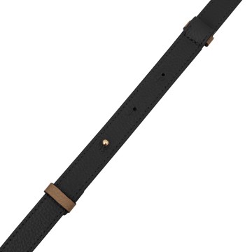 Leren damesriem met goudkleurige gesp detail
