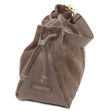 Leren shopper van suede en leer   allure2