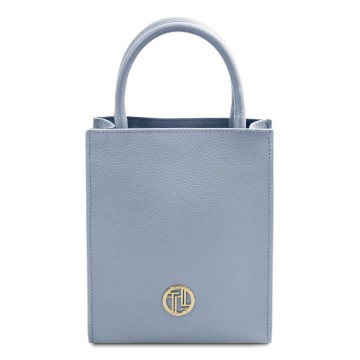 Leuke handtas van leder   kate lichtblauw