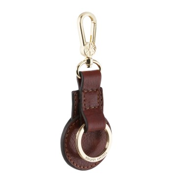 Luxe leren sleutelhanger  zij