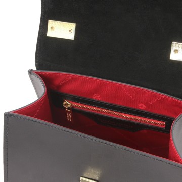 Mini handtas van glad leder intern1