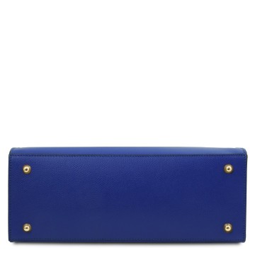 Modieuze handtas van italiaans palmellato leer   bodem