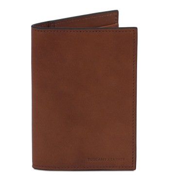 Paspoorthoes van leer bruin