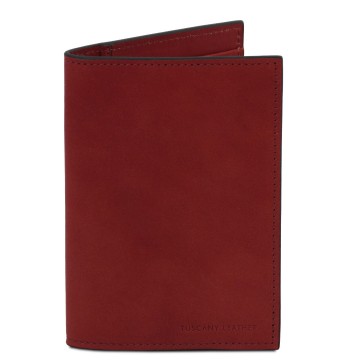 Paspoorthoes van leer rood