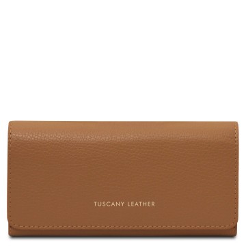 Portemonnee van leder   iside   large caramel