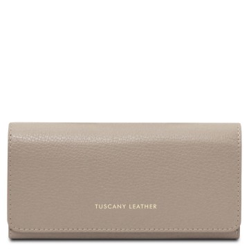 Portemonnee van leder   iside   large licht taupe