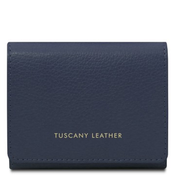 Portemonnee van leder   iside   small donkerblauw