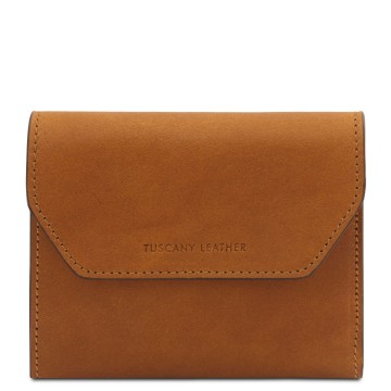 Portemonnee van mat volnerf leer natural