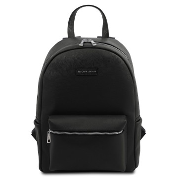 Rugtas van zacht leder   dakota zwart