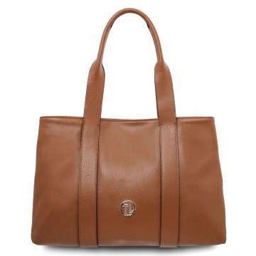 Schoudertas   shopper van leder   callie cognac