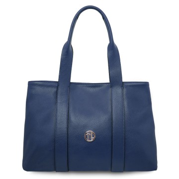 Schoudertas   shopper van leder   callie donkerblauw