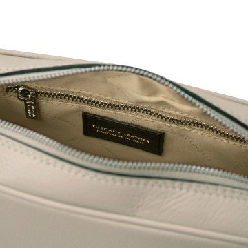 Schoudertas van leer   cubetto rits