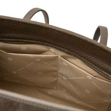 Schoudertas van suede leder   frame intern