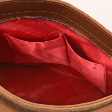 Schoudertas van suede met verstelbare riem   cocoon intern