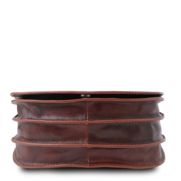 Schoudertas van volnerf leer   isabella   bodem