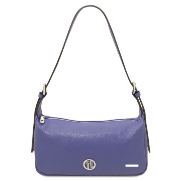 Schoudertas van zacht leder   miranda positie van gravering