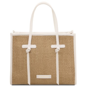 Shopper met stro effect   frame wit