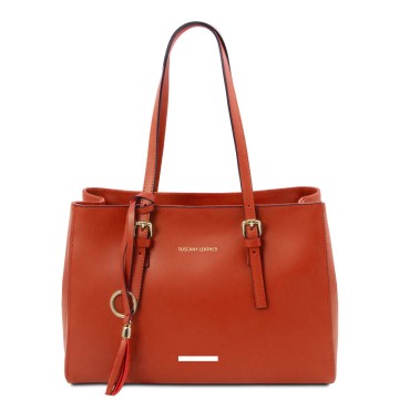 Shopper van glad leder   tl bag plek van de gravering