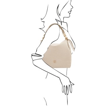 Shopper van grof kiezelsteen leder   amy vrouw