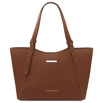 Shopper van leer   libra plek van de gravure