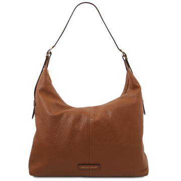 Shopper van leer   plenia cognac