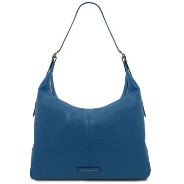 Shopper van leer   plenia denim