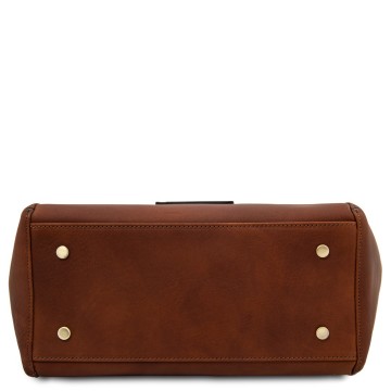 Shopper van mat leer   libra bodem