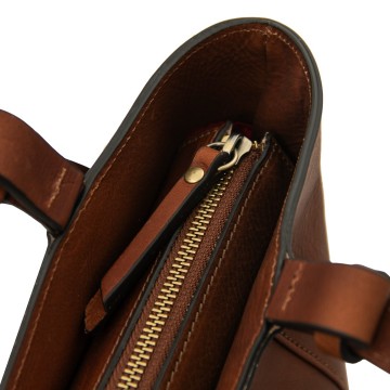 Shopper van mat leer   libra bovenkant