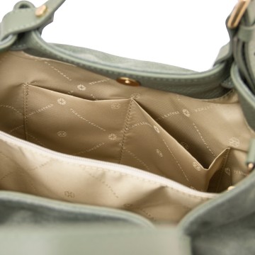 Shopper van zacht leer en suede   diade intern