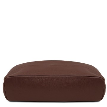 Soepele rugtas van zacht leer   london 100 italiaanse makelij bodem van de tas