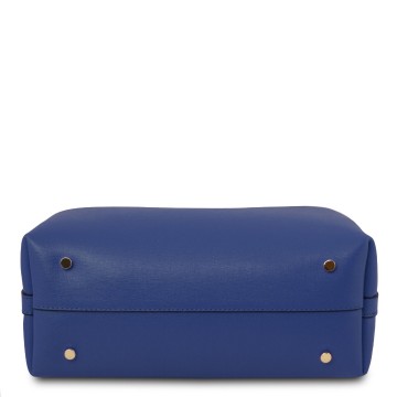 Stevige damestas van saffiano leer   clio   bodem