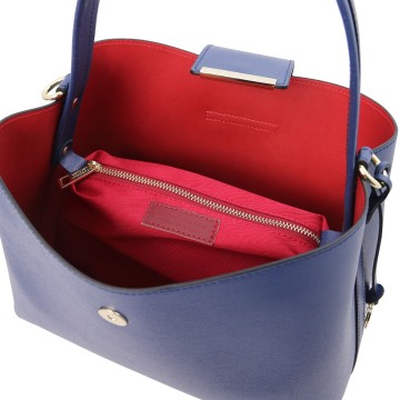 Stevige damestas van saffiano leer   clio   intern