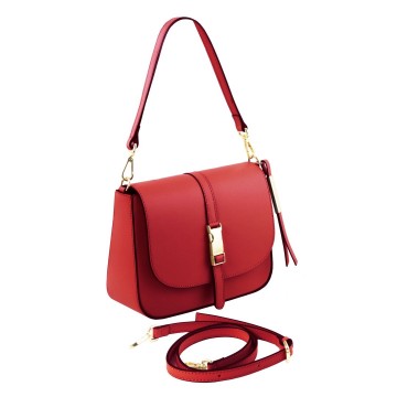 Stijlvolle lederen schoudertas   nausica   zij