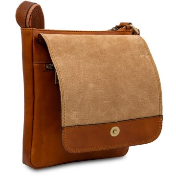 Stoere lederen crossbodytas voor heren   jimmy   flap