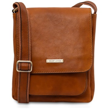 Stoere lederen crossbodytas voor heren   jimmy   natural