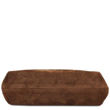 Suede lederen clutch   schoudertas met franjes   nomade bodem