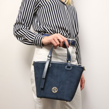 Suede lederen handtas   glacette