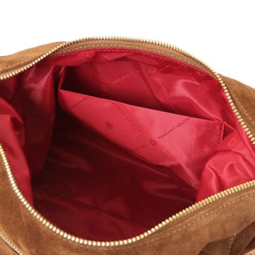 Suede lederen schoudertas   sierra intern