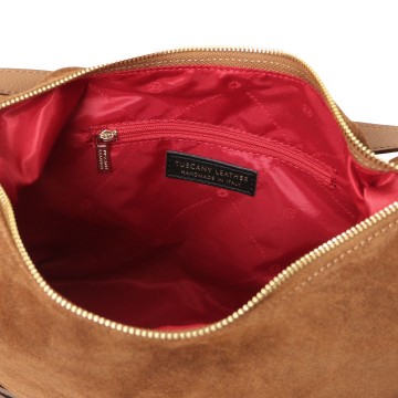 Suede lederen schoudertas   sierra intern1