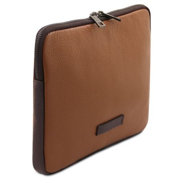 Tablet etui van gehamerd leer cognac