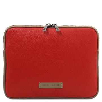 Tablet etui van gehamerd leer voorkant