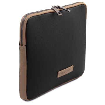Tablet etui van gehamerd leer zwart