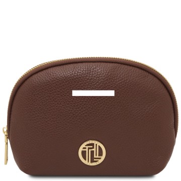 Toilettas van soepel leer   vera plaats van de gravering