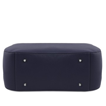 Volnerf lederen handtas   camelia   bodem