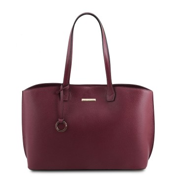 Volnerf lederen shopper   schoudertas  bordeaux