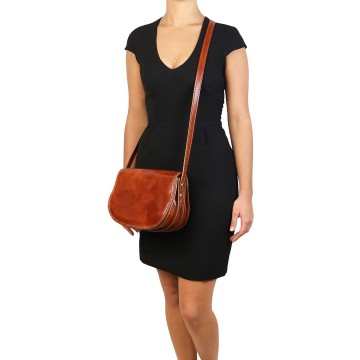 Volnerf leren schoudertas voor dames