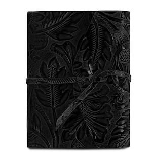 met bloemen embossed leren dagboek